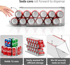 Sorbus Soda Can Organizer for Fridge & Freezer, Stackable with Lid (2 Pack) - Image 6