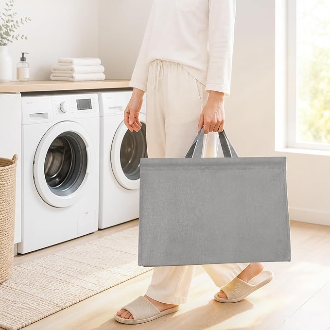 STO STO 3-Tier Vertical Rolling Laundry Hamper, Removable Bags, Gray Faric - Image 5