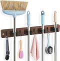 Broom Holder Wall Mount, 4 Holders 4 Hooks Mop and Broom Organizer by AceMining