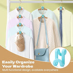 Mlici 60 Pack Space Saving Hanger Connector Hooks for Closet, Sky Blue - Image 6