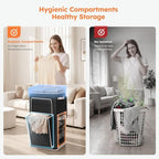 SOLEDI 120L Laundry Hamper with Lid & Delicates Compartment Laundry Basket - Image 2