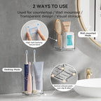 3 Slots Detachable Toothbrush Holders Wall Mounted for Bathrooms - Image 3