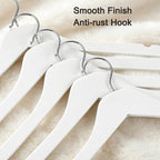 TOPIA HANGER White Wooden Hangers 30 Pack, 0.28 inch Slim Wood Clothes Hanger with Flat Design and Smooth Notches, Lightweight & Durable Space Saving Hangers for Shirt, Coat, Camisole-CT31W - Image 4