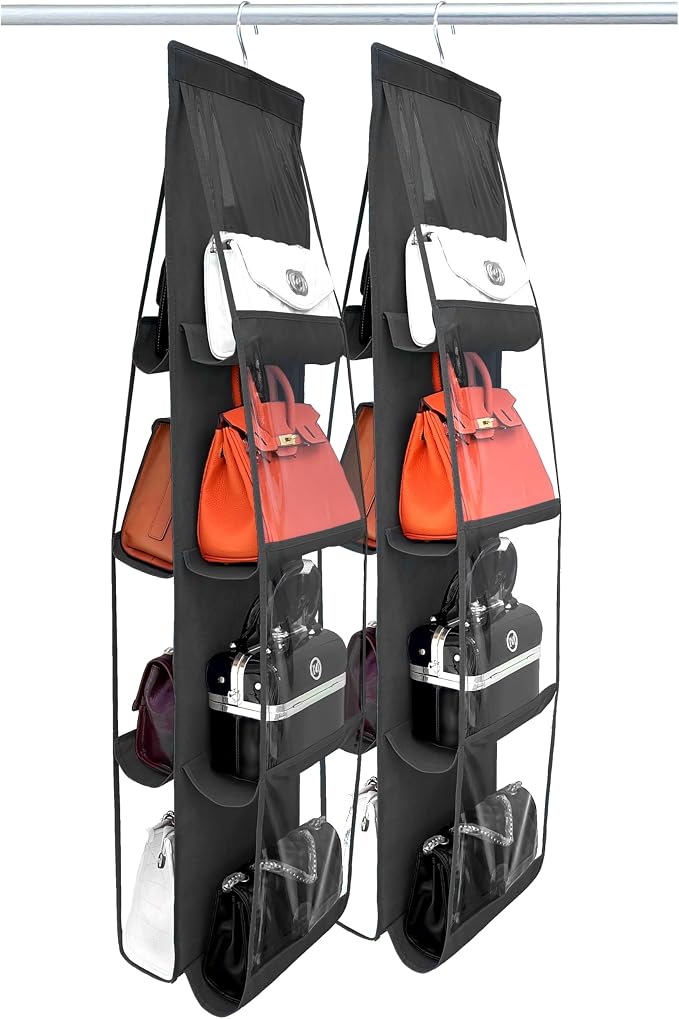 Purse Organizer for Closet, Heavy Duty Hanging Handbag Storage by Zebricolo