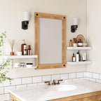 QEEIG Bathroom Shelves Over Toilet - Wall Mounted Floating Shelves Toilet Paper Storage Small Farmhouse Decor Shelf 16 inch Set of 3, White (019-W3) - Image 5