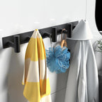 VAEHOLD Black Hat and Coat Wall Mount Rack 5 Hooks for Robes, Bags, Keys, and Towels Bathroom Towel Hanger Organizer (1 Pack) - Image 4