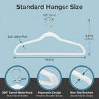 HOUSE DAY Ivory Plastic Hangers 50 Pack - Ultra-Thin Heavy Duty Non-Velvet - Image 3