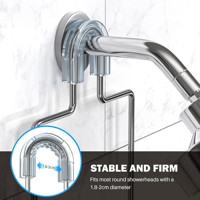 Epicano Shower Caddy Hanging Over Head, Chrome,Stainless Steel - Image 4