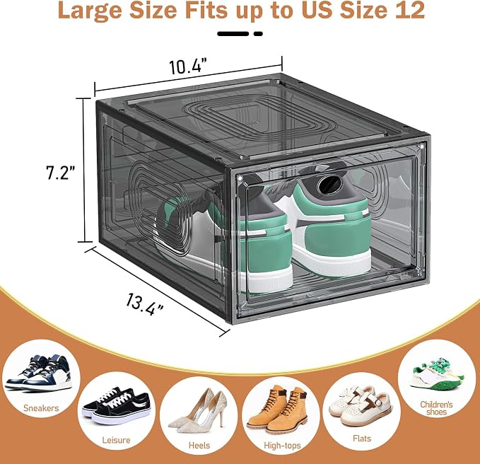 caktraie 10 Pack Shoe Organizer Stackable - Image 4