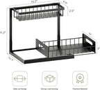 Under Sink Organizer and Storage, Slide Out Cabinet Organizer, Pull Out Sink Shelf for Kitchen Bathroom Laundry, 2 Pack Black - Image 2
