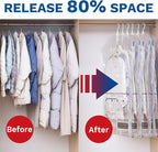 Hanging Vacuum Storage Bags, Space Saver for Clothing, 6 Combo with Pump | Vacuum Seal Bags for Clothing with Electric Pump, Hanging Garment Storage for Jackets, Suit, Dresses, Winter Closet Organizer - Image 2