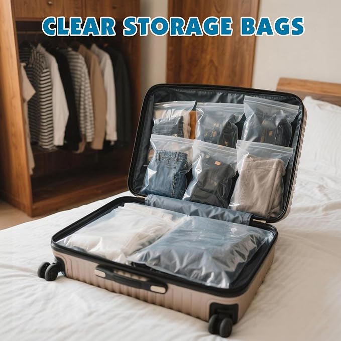 40 Pack Large 3 Gallon Storage Bags with Zipper Top, 16 x 18in Zipper Bags - Image 7