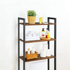HOOBRO Over The Toilet Storage, 3-Tier Bathroom Organizer Shelf Over Toilet, Freestanding Bathroom Storage Shelves, Space Saver, Easy to Assemble for Room, Rustic Brown and Black BF41TS01 - Image 6