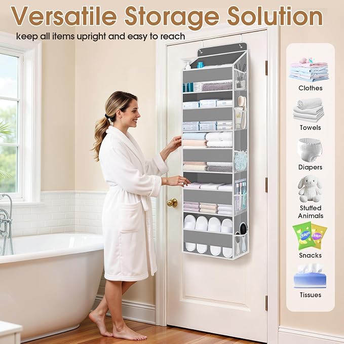 Over The Door Organizer Storage behind Door Hanging Organizer for Nursery - Image 7