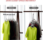 Metal Space Saving Hangers for Clothes, Collapsible Hanger Organizer 10Pack - Image 4