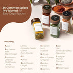 ComSaf Glass Spice Storage Jars with Acacia Wood Lids & Labels 4Oz 24Pack - Image 8
