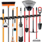 IMILLET 2 Pack Broom Holder Wall Mount, Heavy Duty Garage Organization by IMILLET