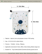 Round Collapsible Astronaut Space Laundry Hamper for Teens and Adults - Image 2