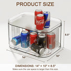 Lazy Susan Organizer for Cabinet, Pantry, Countertop (2 Tier 14" x 10" Clear - 1 Pack, Rectangular) - Image 2