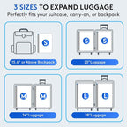 15+1 Packs Vacuum Bags for Travel with Rechargeable Pump, 3 Sizes Vacuum Seal Bags for Clothing, Compression Vacuum Travel Bags for Luggage, Vacuum Packing Bags for Closet Organization - Image 4
