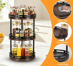 3 Tier Lazy Susan Organizer - 360° Rotating Spice Rack - Image 4