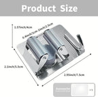 5 Pack Broom and Mop Organizer Wall Hanging, Adhesive Broom Holder, Silver - Image 2