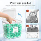 Lifewit Laundry Pods Container with Pop-up Lid, 0.5+0.72+1.2 gal, 3 Pcs - Image 2