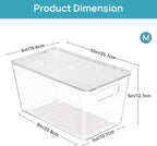 Vtopmart 12 Pack Clear Stackable Storage Bins with Lids, Medium - Image 2