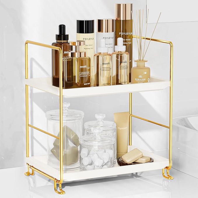 FSyueyun 2-Tier Bathroom Countertop Organizer, Makeup Organizer for Vanity by FSyueyun