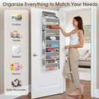 2 Pcs Over The Door Organizer Large Capacity Hanging Storage Room Organizer | 40 lb Capacity, Ultra-Sturdy, Foldable, Mesh Design with Clear Window, Space-Saving Organizer for Pantry, Nursery & Closet - Image 6