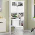 Vabches Over The Toilet Storage Cabinet with Doors & Paper Holder, White by Vabches