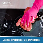 Orighty Microfiber Cleaning Cloths, 75 Sheets Shop Towels, Reusable Paper Towels Shop Rags, Washable Microfiber Towel Roll Cleaning Rags for Cars, House, Kitchen, 11.5’’ x 11.5’’, Red - Image 6