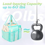 famichan Mesh Shower Caddy Portable, Dorm Room Essentials for College Students Girls and Guys, Blue Large Capacity Shower Bag for Bathroom,Camping,Gym - Image 5