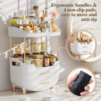 caktraie 4-Tier Makeup Organizer Bathroom Countertop Storage White - Image 5