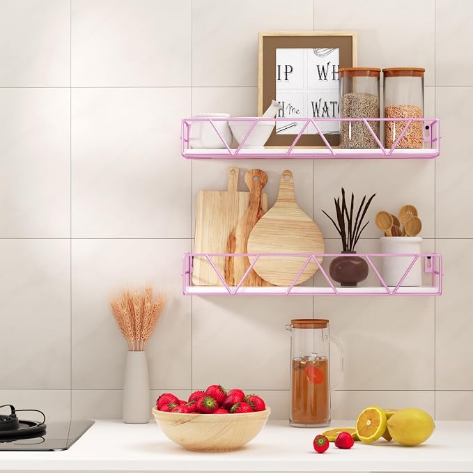 Floating Shelves Set of 3, Wood Wall Shelf, Farmhouse Shelf for Bedroom - Image 4