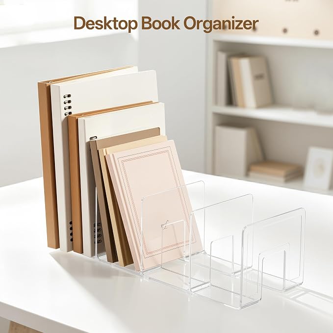 HBlife Widened 3.94 Inch Clear Acrylic Kids Shoe Rack for Closet Organizers and Storage, Small Shoe Rack 4 Sections Toddler Baby Shoe Storage Organizer Shelf, Desk File Book Purse Organizer (4 Pack) - Image 7