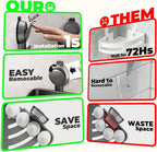 Corner Shower Caddy Suction Cup,Shower Shelves with Hooks,No Drilling Powerful Upgrade Suction Bathroom Corner Organizers and Storage,Removable Waterproof Rustproof Shower Shelf Bathroom Decor(3) - Image 8