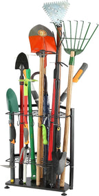 UU-Major Garden Tool Organizer,Yard Tool Rack Heavy Duty,Free Standing for Garage Corner,Garage Organization,Garage Organizers and Storage,Garden Tool Holder for Lawn,Shed,Outdoor,Metal by UU-Major