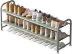 INGIORDAR 2 Tier Long Shoe Rack Organizer for Closet Metal Shoe Storage by INGIORDAR