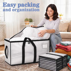 Songrey Extra Large Heavy Duty Moving Bags, 4 Pack, Clear - Image 5