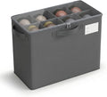 Varhomax Shoe Organizer Box for Closet, Small Fabric Storage Basket Gray by Varhomax