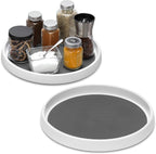 2 Set, 10 Inch Non-Skid Lazy Susan Organizers - Turntable Rack for Cabinet, Pantry Organization and Storage, Kitchen, Fridge, Bathroom Makeup Vanity Countertop, Under Sink Organizing, Spice Rack - Image 8