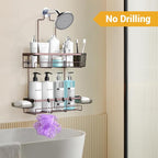 Hanging Shower Caddy Over Showerhead - Rustproof No Drill Shower Organizer - Image 5
