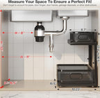 2 Pack Under Sink Organizer With Next-Gen Ball-Bearing Slides,2-Tier Precision Mesh Pull Out Cabinet Shelf Storage for Bathroom&Kitchen,Slide Out Drawers Height Adjustable,Rust-resistant - Image 2