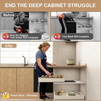 Fokyfok Pull out Cabinet Organizer,7"-11"W,17"-24"D,Expandable,Adhesive - Image 4