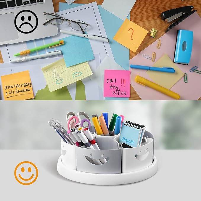 MeCids Art Supply Organizer Rotating Desk Organizer Pen Holder (10 IN) - Image 4