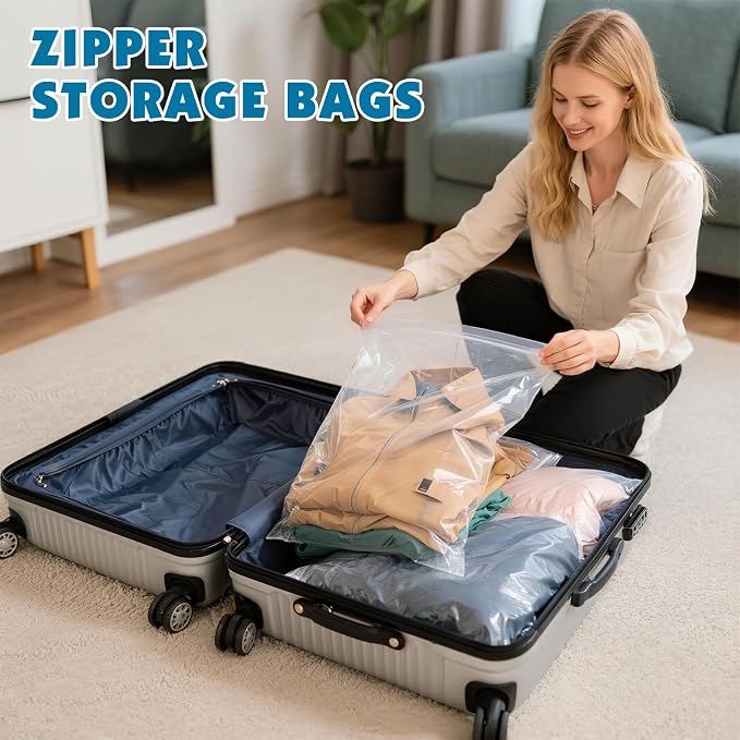60 Pack Large 5 Gallon Storage Bags with Zipper Top, 18 x 24in Zipper Bags - Image 5