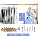 Nature Smile No Shoulder Bump Multiple Sweater Coat Clothes Hangers,Multi Layers Space Saving T Shirt Blouse Rack(4 Pack Black Color) - Image 6