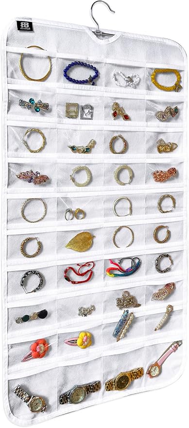 BB Brotrade Hanging Jewelry Organizer,Accessories Organizer,80 Pocket Organizer for Holding Jewelries - Image 4