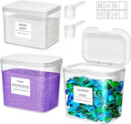 Lifewit Laundry Pods Container with Pop-up Lid, 0.72+0.5 gal, 3 Pcs by Lifewit